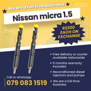 NISSAN MICRA 1.5 INJECTORS FOR SALE WITH WARRANTY 