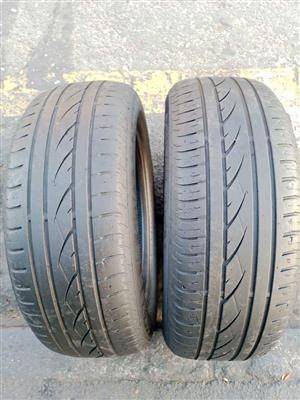 Two 205/55/16 Continental Runflat Tyres For Sell