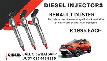 Renault Duster Diesel Injectors for sale on service exchange or to recon