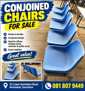 Conjoined chairs, multiple available