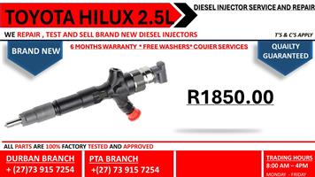 Toyota Hilux 2.5L Diesel Injectors 