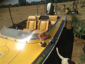 Second hand Speed boat Suzuki 65 engin with buoyancy and safety gear 