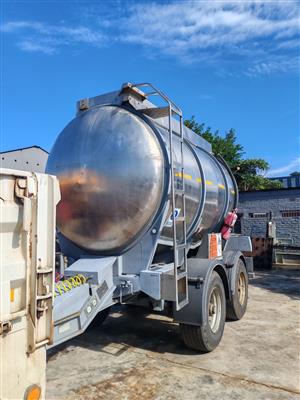 10000L Double axle Pup Tanker Trailer