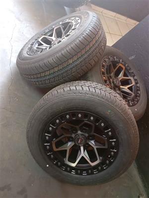 18" 6 holes new set of bakkie rims and tyres available immediately.
