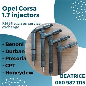 Opel Corsa 1.7 diesel injectors for sale with warranty 