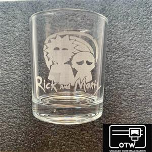 Rick and Morty Whiskey Glass