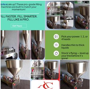 Precision filling filling machines, volumetric piston type, very accurate