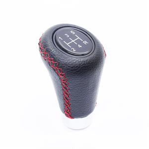 PU Leather Touch Black with Red Stitch Gearknob