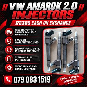 VW AMAROK 2.0 INJECTORS FOR SALE WITH WARRANTY INCLUDED 