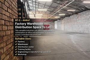 B7-2 – 444m² Factory Warehouse Distribution Space To Let