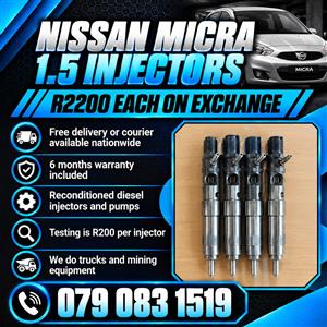 NISSAN MICRA 1.5 INJECTORS FOR SALE 