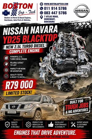 Nissan Navara YD25 2.5 Brand new Turbo Diesel Engine for sale