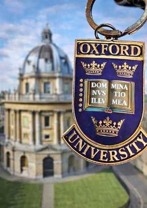 Vintage Oxford University Enamel Shield Keyring – Authentic (1950s–70s)