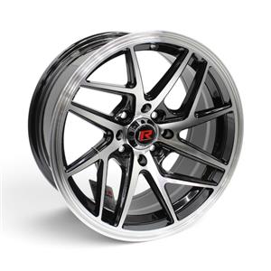 15″ GR-4034 4×100 & 4×108 Black Machine Face Alloy Wheels