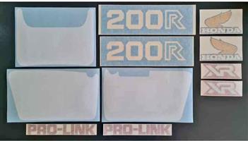 1982 H-onda XR 200R stickers decals vinyl graphics