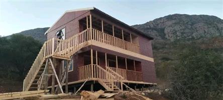 6x8 log log cabin 2bed