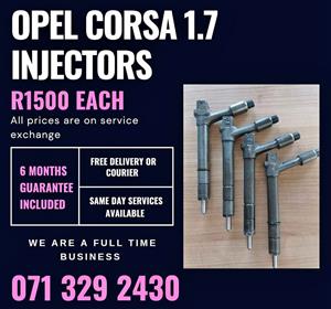 OPEL CORSA 1.7 INJECTORS FOR SALE WITH WARRANTY INCLUDED