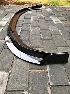 Polo 9n 9n  or vivo 2010 - 2017 3 piece gloss black plastic front spoiler