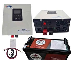 Sun 1500w 12v PURESINEWAVE HYBRID INVERTER +200AH LITHIUM, NEW WITH WARRANTY AND FREE DELIVERY