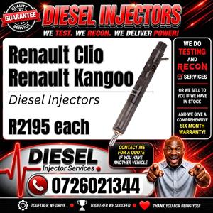 Renault Clio and Renault Kangoo diesel injectors for sale