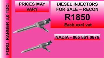 FORD RANGER 3.0 TDCI DIESEL INJECTORS FOR SALE OR TO RECON NATIONWIDE