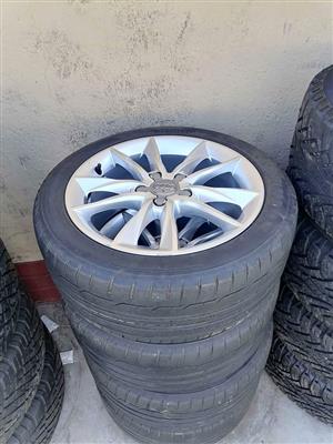 Audi 17" Mags (WITH USED TYRES)