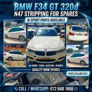 BMW F34 GT 320d N47 AUTO 2014 M SPORT STRIPPING FOR SPARES
