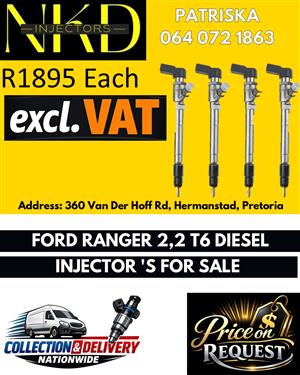 TESTED DIESEL INJECTORS FOR FORD RANGER 2.2 FOR SALE 
