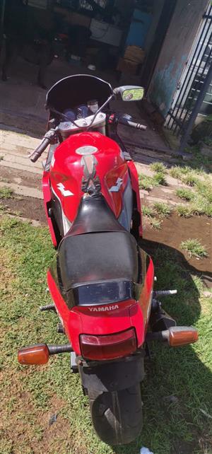 Yamaha FZR 1000 for sale.   Motor is 100%, cosmetics needs attention.   Needs re