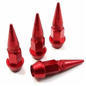 Aluminum Tire Valve Stem Cap Spike Red