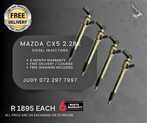 Mazda CX5 2.2 BK Diesel Injectors for sale on service exchange or to recon
