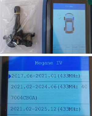 Renault Megane 4 TPMS tyre pressure monitor sensors and valves 