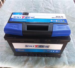 New 12v UniTech battery - 657 / CCA 620A / 66Ah