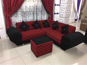 Black And Red Striped Corner Couch For Sale Junk Mail