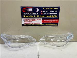 BMW E60 LCI left and right side headlight replacement lens (2003) 