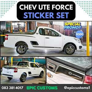 Chev Uteforce Sticker Set. SPECIAL THIS WEEK.