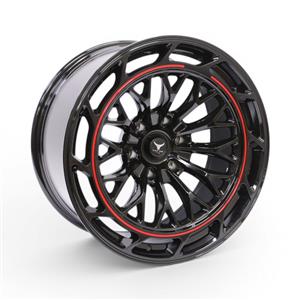 20″ BT-60 6/139 Black With Red Trim Alloy Wheels