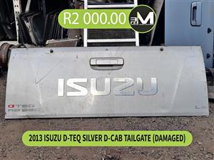 2013 ISUZU D-TEQ SILVER D-CAB TAILGATE (DAMAGED)