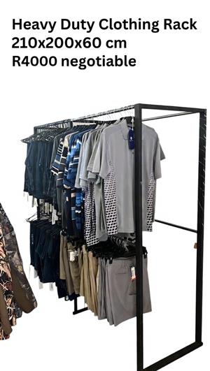 Heavy Duty Clothing Rack 210x200x60 cm