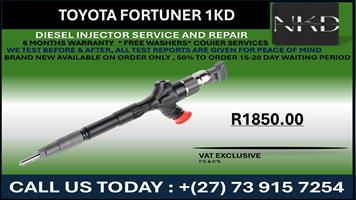 Toyota Fortuner 1KD Diesel Injectors 