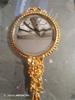 Antique mirror with design