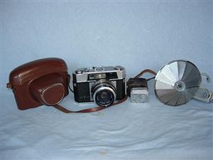 Vintage Aires Viscount Camera, Sekonic Light Meter, Lyon Fan / Fold Out Flash
