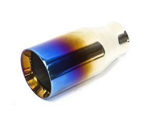F1x Senna 76mm Burnt blue &  Chrome Tailpipe