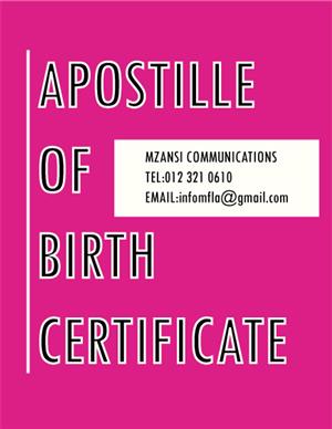 Obtaining and Apostille of Birth certificate 