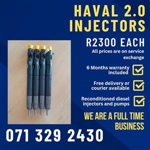 HAVAL 2.0 INJECTORS FOR SALE WITH WARRANTY INCLUDED 