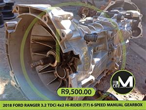 2018 FORD RANGER 3.2 TDCi 4x2 Hi RIDER (T7) 6 SPEED MANUAL GEARBOX  