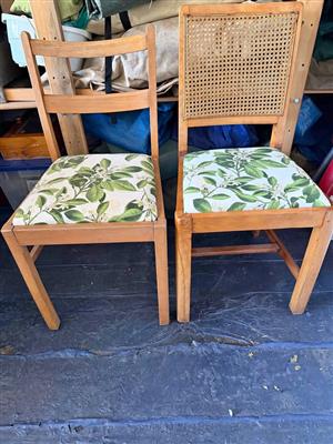Solidwood dining chairs (2)