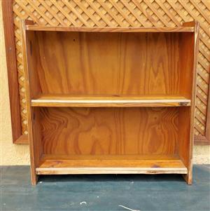 Pine book shelve  H 77cm by  W 72cm  by 22 cm deep
