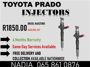 TOYOTA PRADO DIESEL IJECTORS FOR SALE OR TO RECON