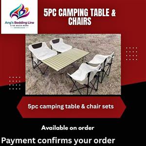  HS-138 5pc camping table & chair set Available on order only